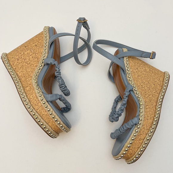 ASOS Shoes - ASOS Design Tulum Blue Strappy Wedges Size 7